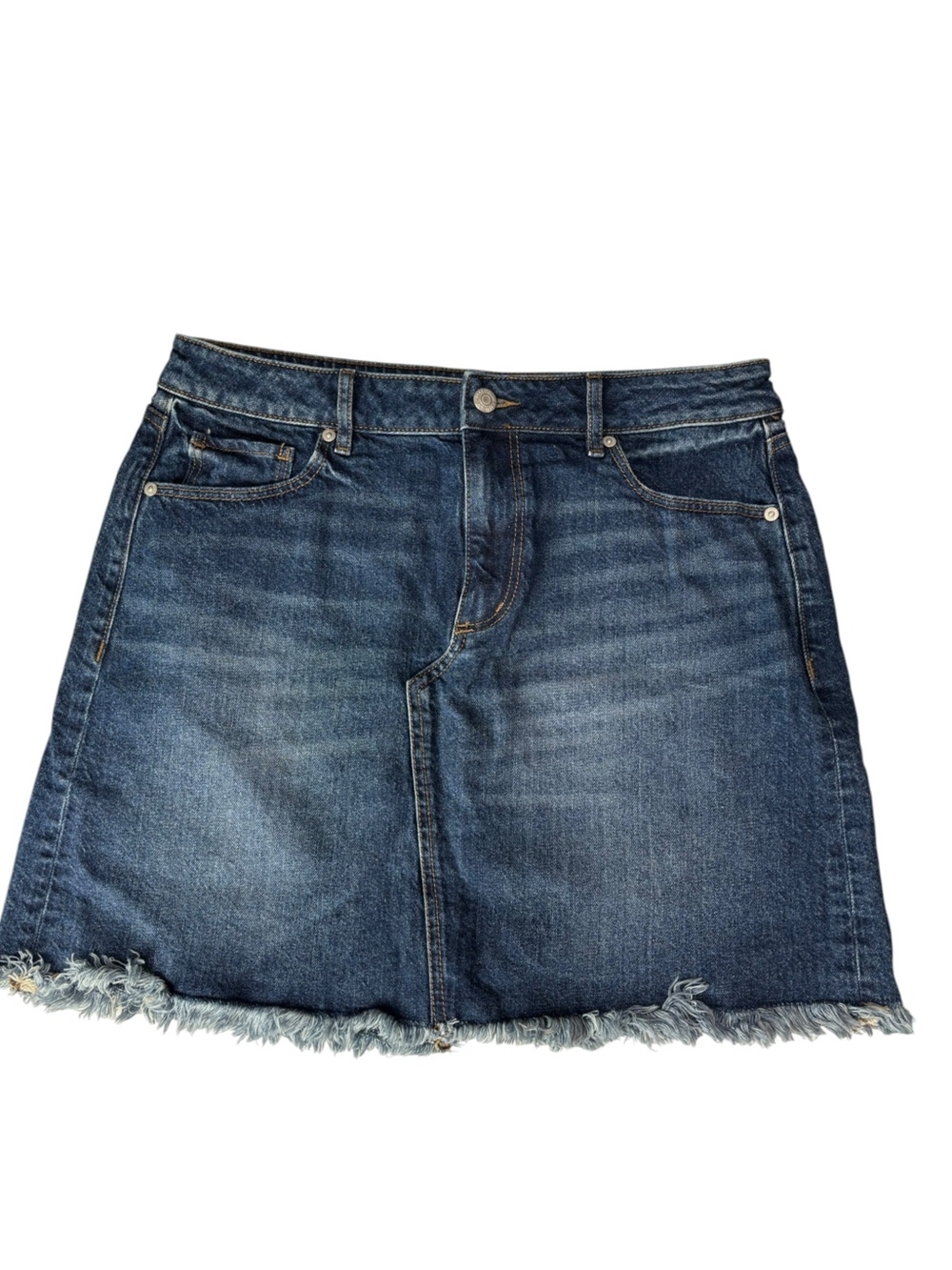 Loft denim blue jean skirt size 8 classic 5-pocket NEW with tags